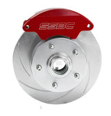 American Made Super Twin HD 2-Piston Billet Aluminum Front Disc Brake Kit W/Rotors. Red W123-ADSR