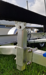 Heavy Duty Hat Bracket, fits 3" Crossmembers - Hot Dipped Galvanized Finish