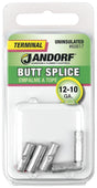 Butt Splice Connector, 12 to 10 AWG Wire, Copper Contact #60817 Jandorf