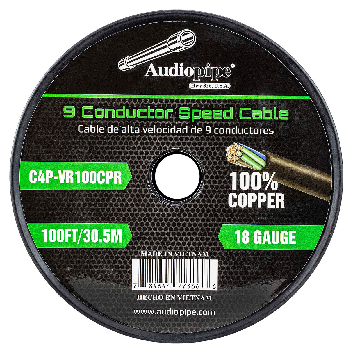 Audiopipe C4P-VR100CPR 9 Conductor Speed Cable
