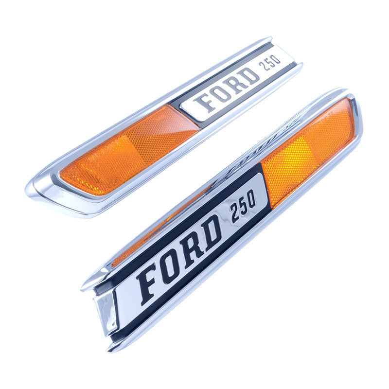 Hood Side Emblems - 1968-1972 Ford F-Series Dennis Carpenter