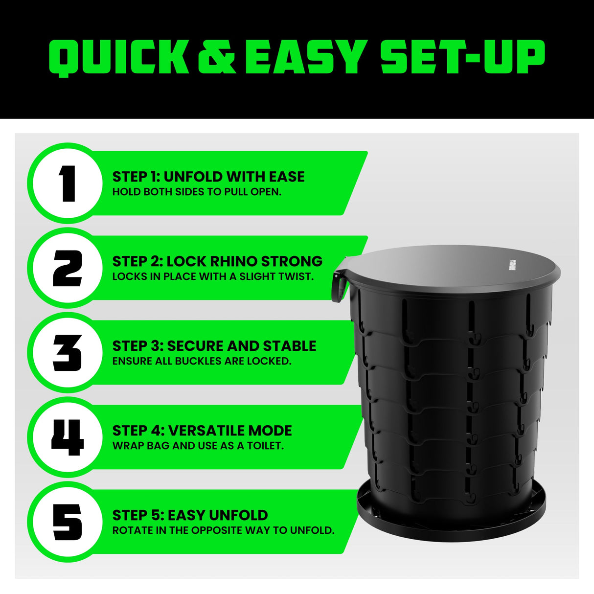 XL Portable Camping Toilet
