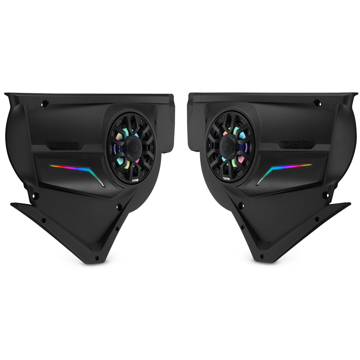 Can-Am Maverick X3 Front Door Speaker Panels with 6.5" NXL-IQ6/BK and Digital LED Lighting