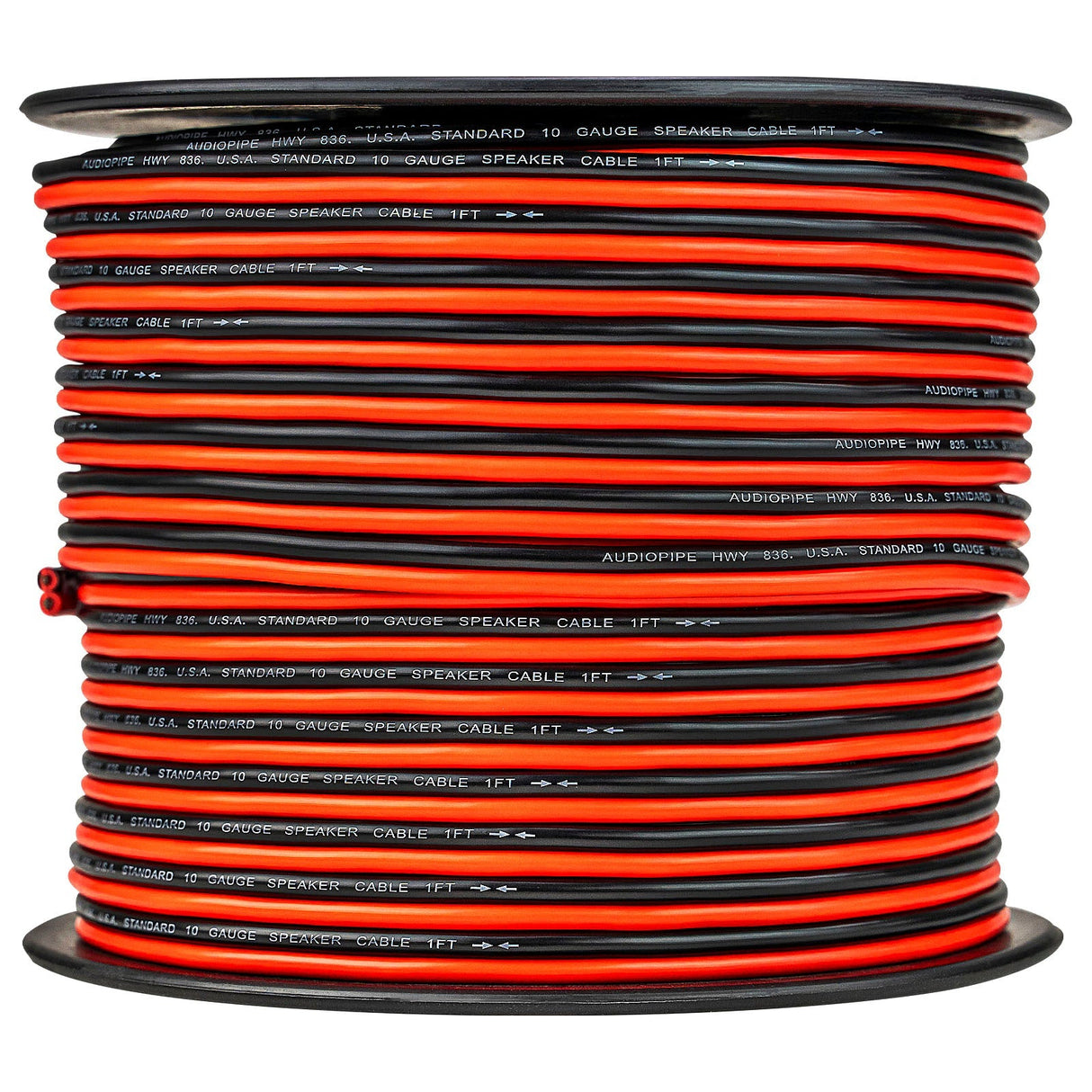 300FT 10AWG Speaker Cable (CABV-10-300 BLK) Audiopipe