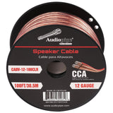 100FT 12AWG Speaker Cable (CABV-12-100CLR) Audiopipe
