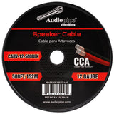 500FT 12AWG Speaker Cable (CABV-12-500BLK) Audiopipe