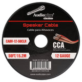 50FT 12AWG Speaker Cable (CABV-12-50CLR) Audiopipe
