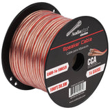 100FT 14AWG Speaker Cable (CABV-14-100CLR) Audiopipe