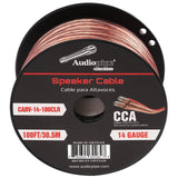 100FT 14AWG Speaker Cable (CABV-14-100CLR) Audiopipe