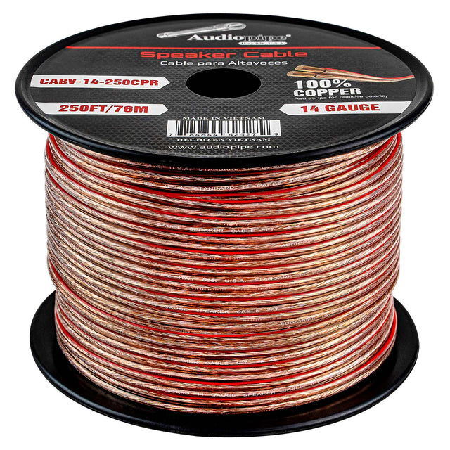 250FT 14AWG Speaker Cable (CABV-14-250CPR) Audiopipe