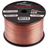 500FT 14AWG Speaker Cable (CABV-14-500CLR) Audiopipe