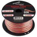 50FT 14AWG Speaker Cable (CABV-14-50CLR) Audiopipe