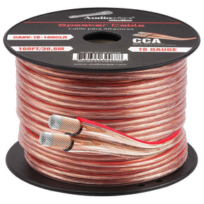 100FT 16AWG Speaker Cable (CABV-16-100CLR) Audiopipe