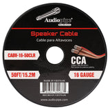 50FT 16AWG Speaker Cable (CABV-16-50CLR) Audiopipe