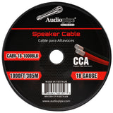 1000FT 18AWG Speaker Cable (CABV-18-1000BLK) Audiopipe