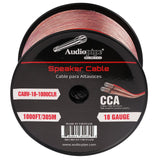 1000FT 18AWG Speaker Cable (CABV-18-1000CLR) Audiopipe