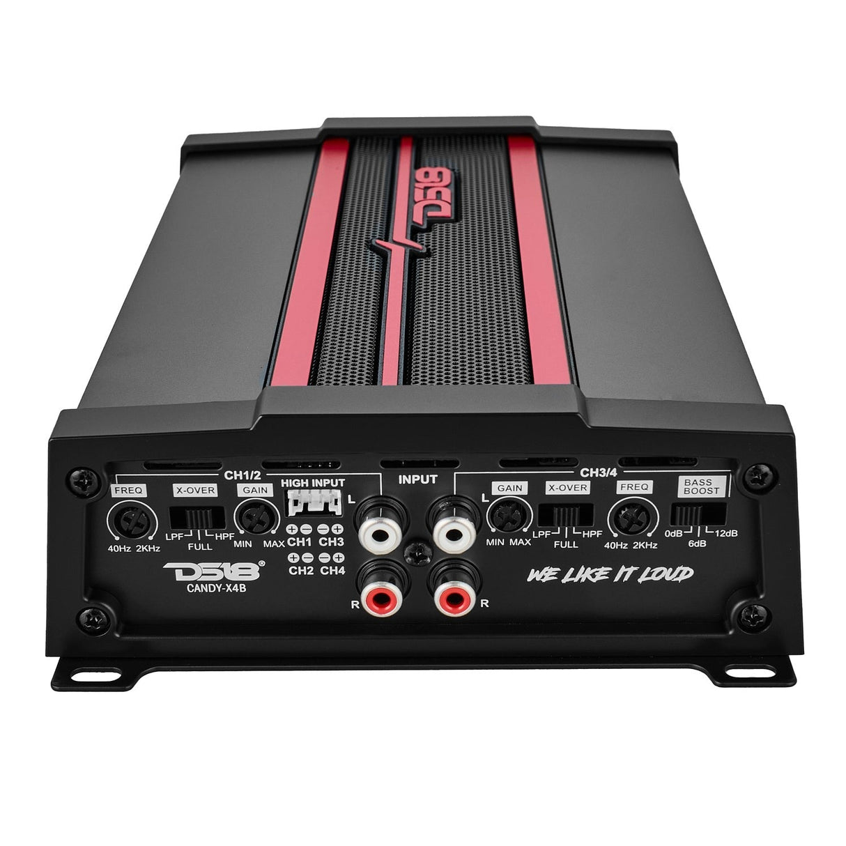 DS18 CANDY-X4B CANDY Compact Full-Range Class D 4-Channel Amplifier 1600 Watts DS18