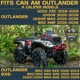 Can-Am Outlander 1000/850/650/450 6x6 2015-2026 4 Wheel Brass Brake Pad Set Traild