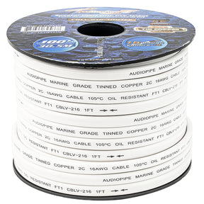 100FT 16AWG Speaker Cable with PVC Jacket (CBLV-216-100TCC) Audiopipe