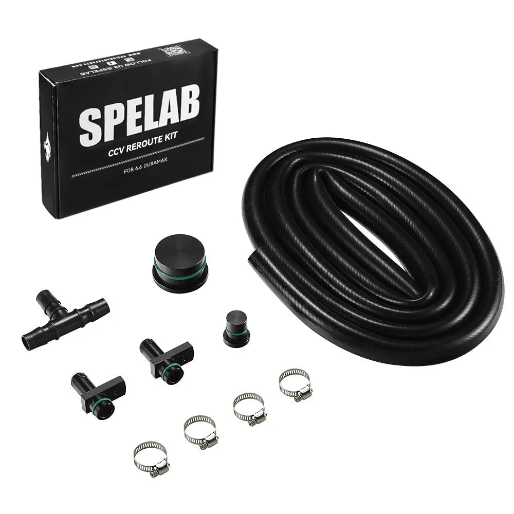 2004-2010 Chevy 6.6L LLY LBZ LMM Duramax CCV Reroute Engine Ventilation Kit | SPELAB