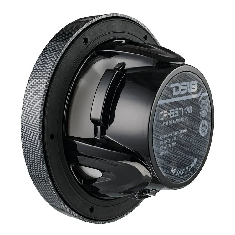 DS18 CF-65M 6.5" 2-Way 100W RMS LED RGB Coaxial Marine Speakers (Pair) DS18