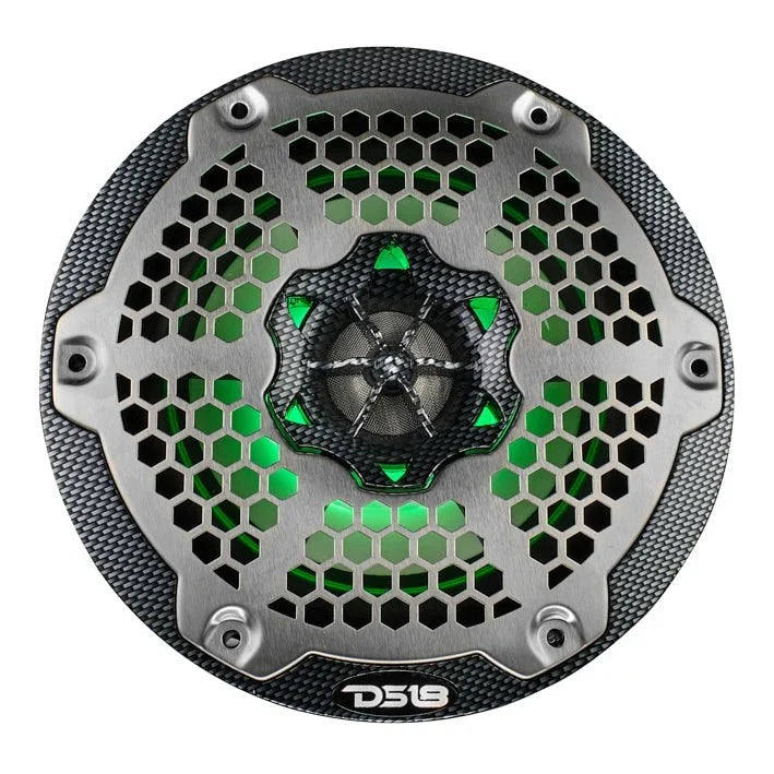 DS18 CF-65M 6.5" 2-Way 100W RMS LED RGB Coaxial Marine Speakers (Pair) DS18