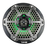 DS18 CF-65M 6.5" 2-Way 100W RMS LED RGB Coaxial Marine Speakers (Pair) DS18