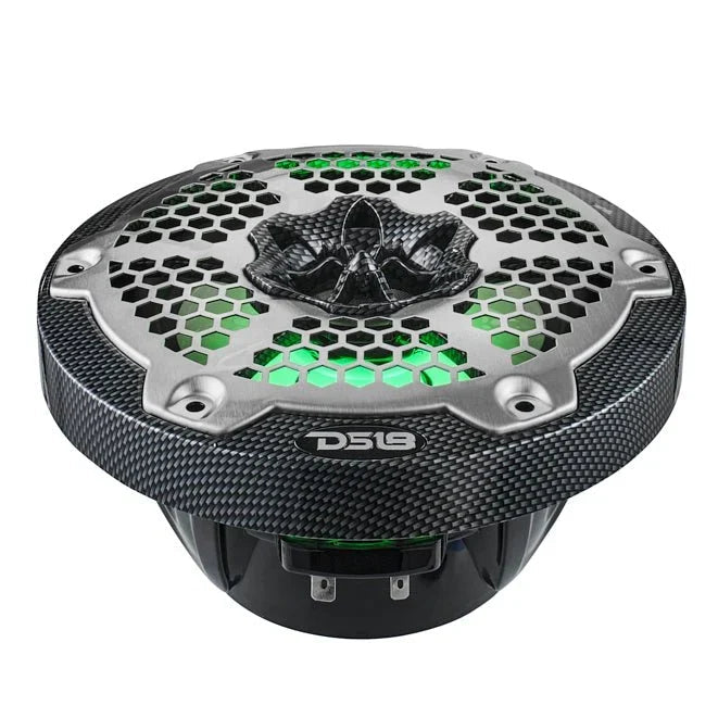 DS18 CF-65M 6.5" 2-Way 100W RMS LED RGB Coaxial Marine Speakers (Pair) DS18