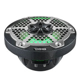 DS18 CF-65M 6.5" 2-Way 100W RMS LED RGB Coaxial Marine Speakers (Pair) DS18