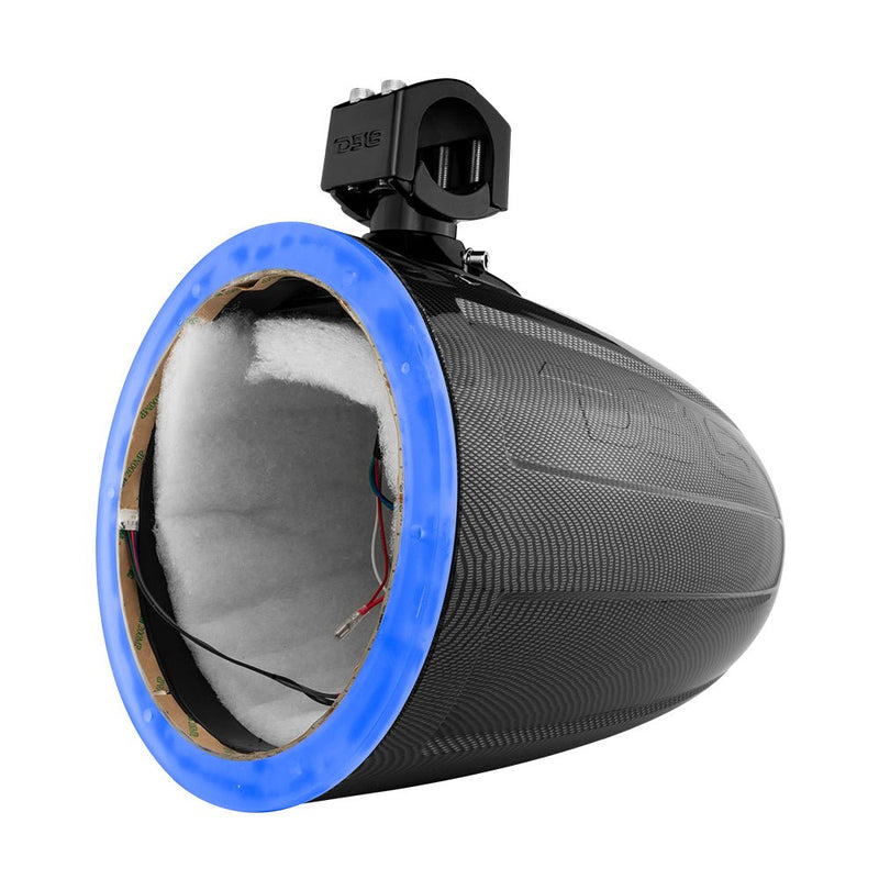 NXL 10" Marine and Powersports Empty Tower LED RGB Lights -Black Carbon Fiber