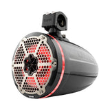 Bronco 6th Gen Roll Bar Audio Bundle – 8" Marine Tower Speakers with RGB LED Lights, OEM Roll Bar Mounting Clamps & Amplifier