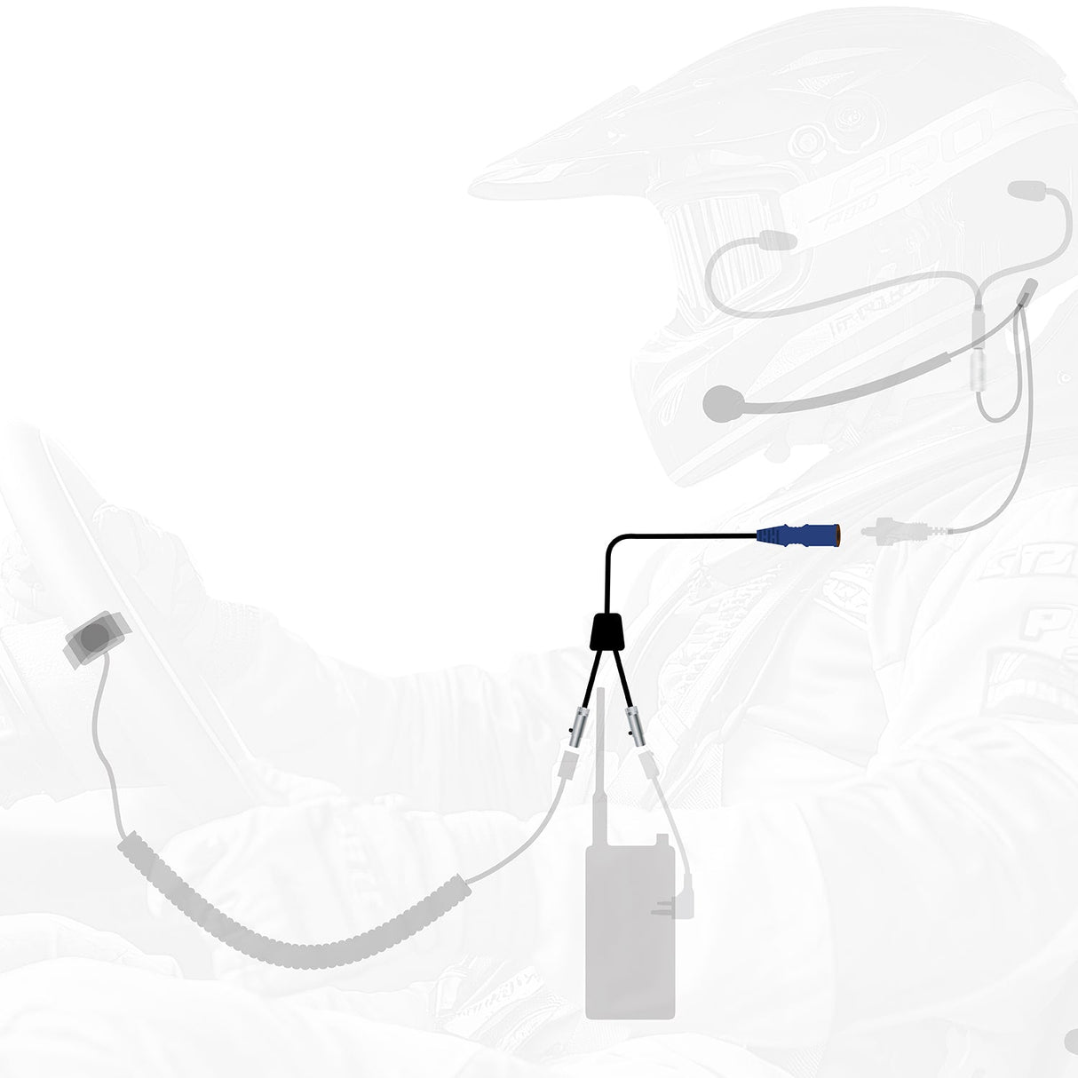 RUGGED Wired SPECIAL LENGTH Single Seat Car Harness without Radio Jumper