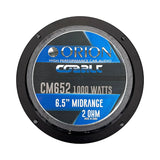 Orion CM652 6.5" 250W RMS Midrange Speakers 2-Ohm (Pair) Orion