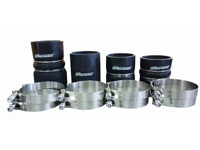 CNC Fabrication Charge Air Cooler Boot Kit Black Ford F-Series 6.4L Powerstroke 2008-2010