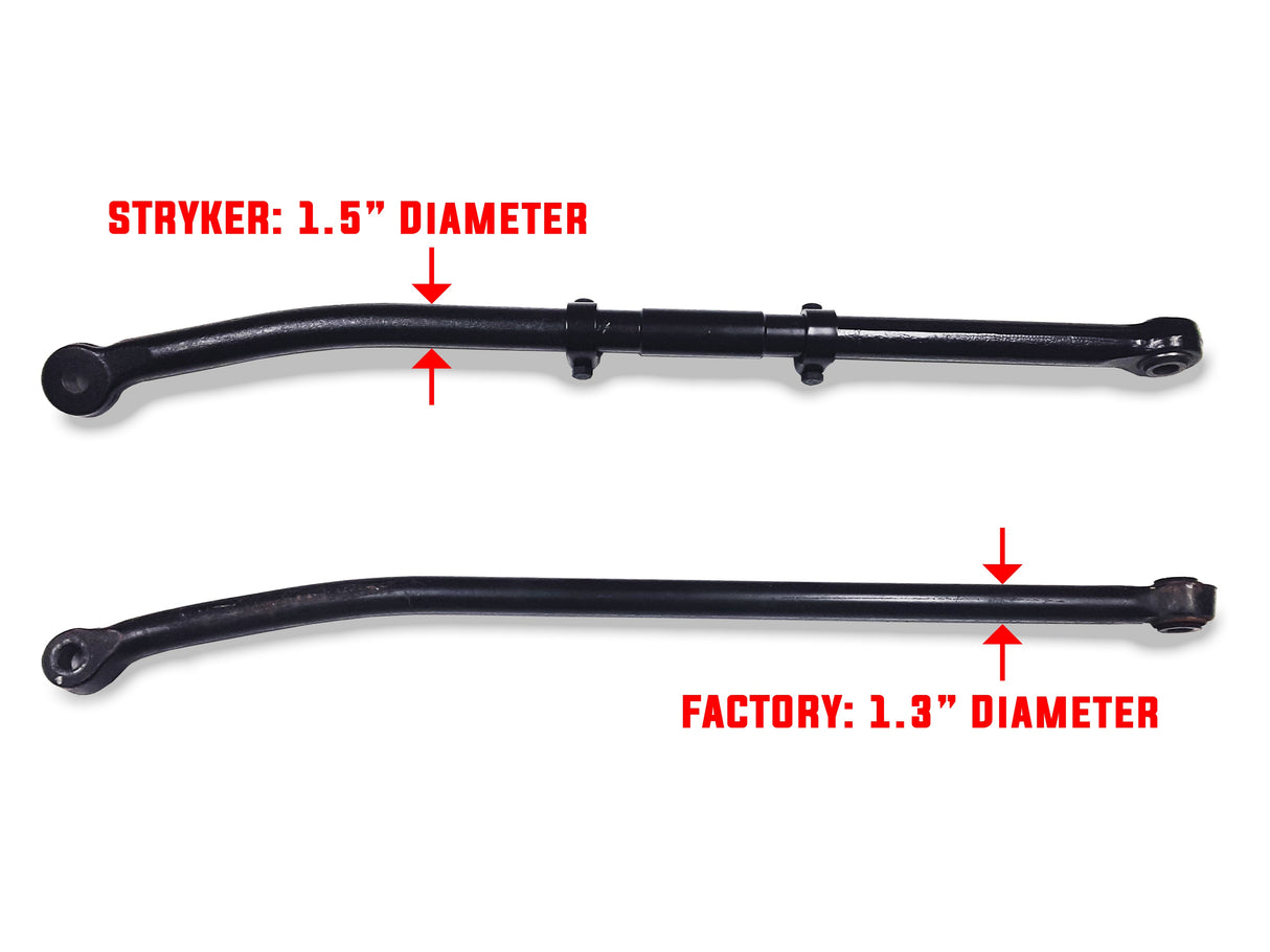 0-4" (or 5-8" when paired with drop bracket) Lift Height Adjustable Track Bar for 2017-2026 Ford F450/F550 Super Duty 4WD Stryker Off Road Design