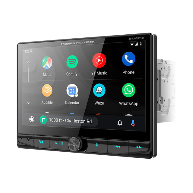 Power Acoustik CPAA-70D10F 10-Inch Floating DVD Multimedia Receiver with Apple CarPlay & Android Auto Power Acoustik