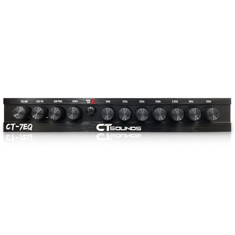 CT-7EQ // 7-Band 1/2 DIN Car Audio Equalizer with AUX Input CT Sounds