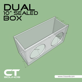 Dual 10 Inch Sealed Subwoofer Box Design CT Sounds