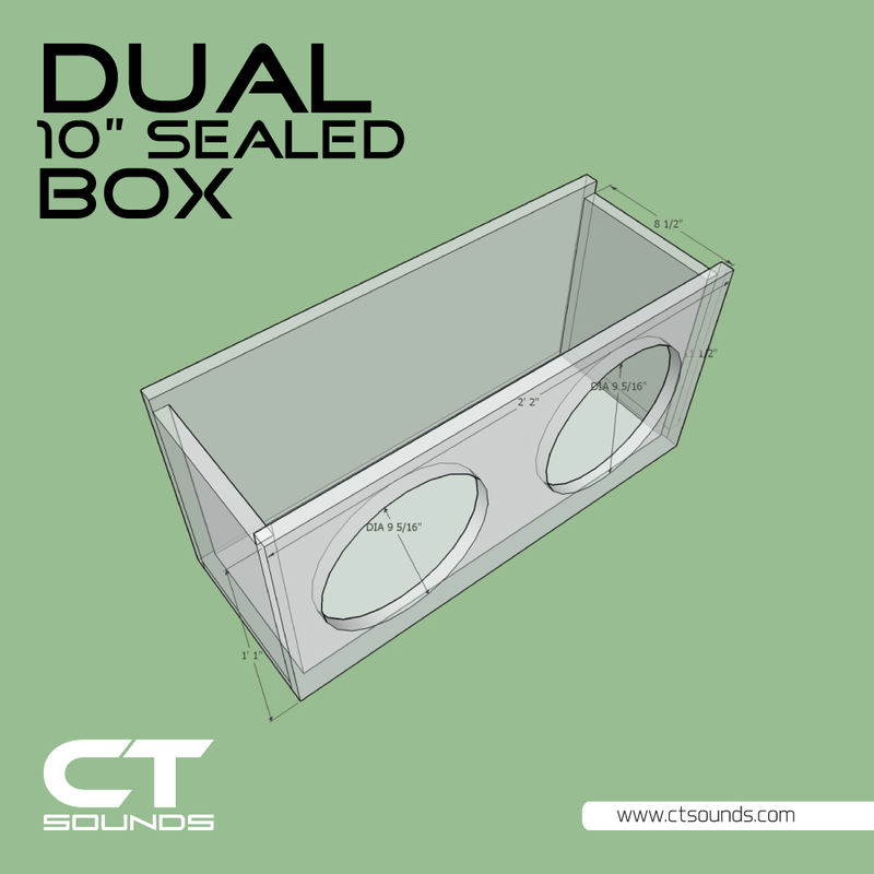 Dual 10 Inch Sealed Subwoofer Box Design CT Sounds