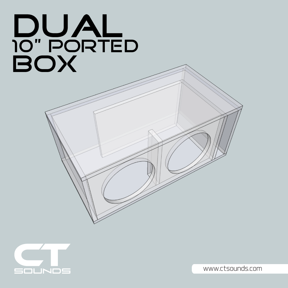Dual 10 Inch Ported Subwoofer Box Design CT Sounds