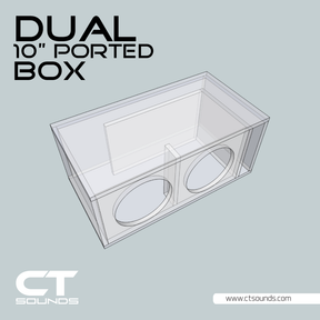 Dual 10 Inch Ported Subwoofer Box Design CT Sounds