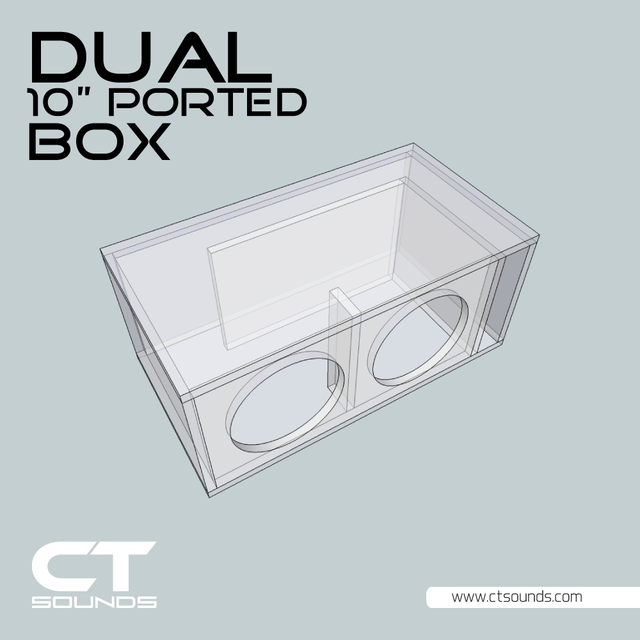 Dual 10 Inch Ported Subwoofer Box Design CT Sounds