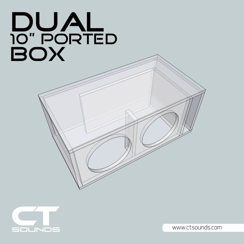 Dual 10 Inch Ported Subwoofer Box Design CT Sounds