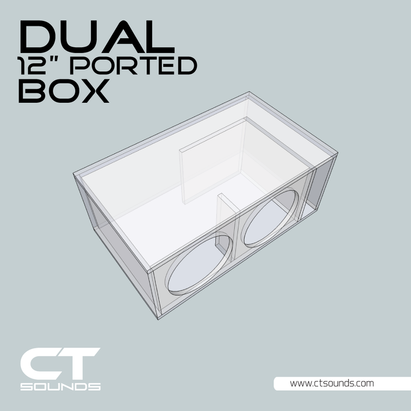 Dual 12 Inch Ported Subwoofer Box Design CT Sounds