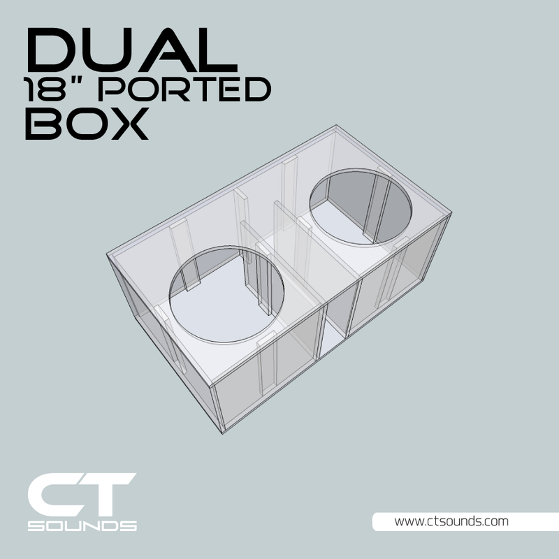 Dual 18 Inch Ported Subwoofer Box Design CT Sounds