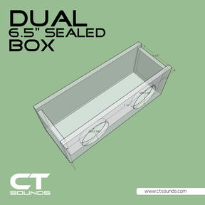 Dual 6.5 Inch Sealed Subwoofer Box Design CT Sounds