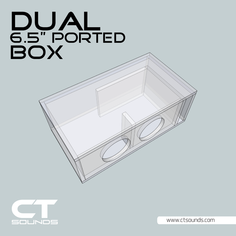 Dual 6.5 Inch Ported Subwoofer Box Design CT Sounds