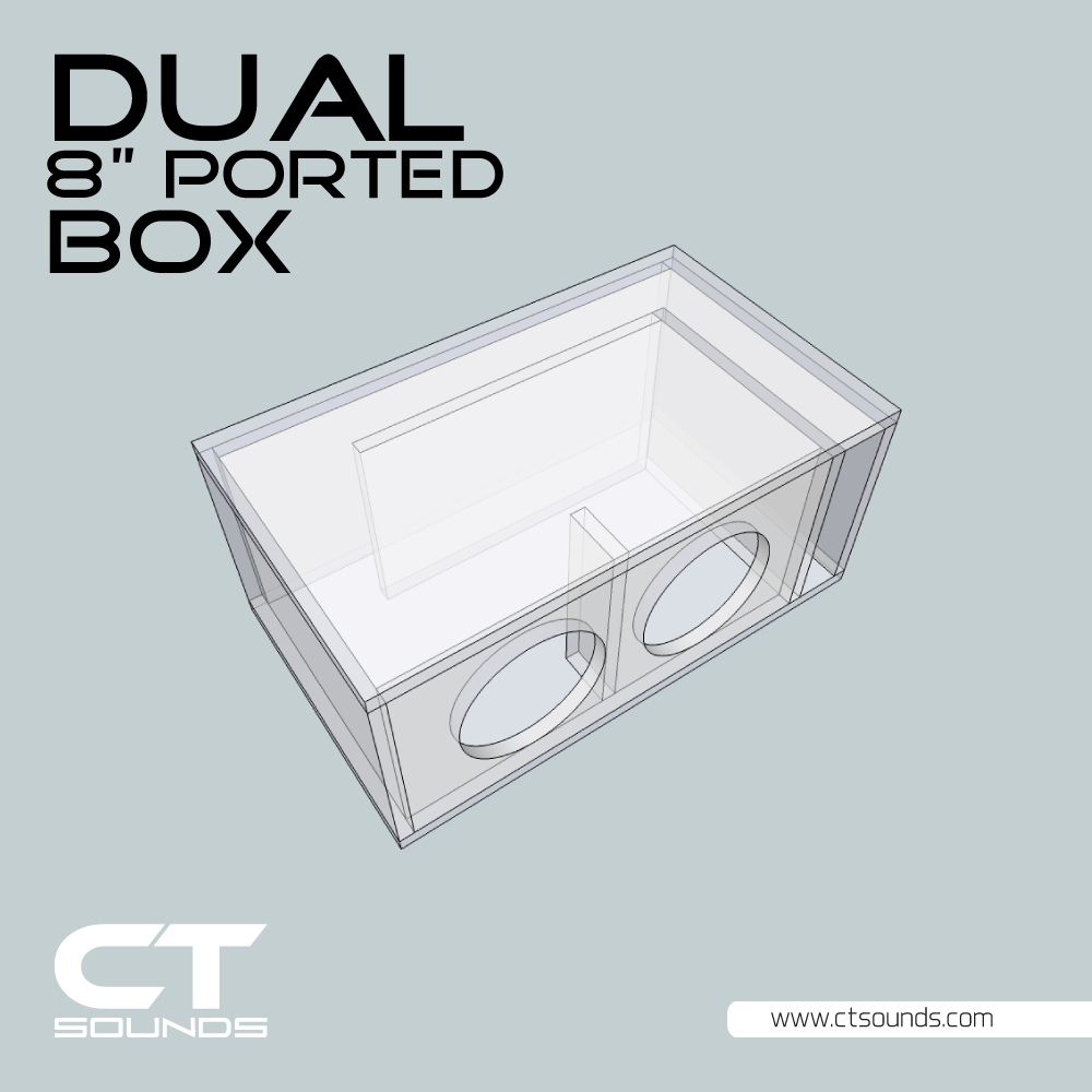 Dual 8 Inch Ported Subwoofer Box Design CT Sounds