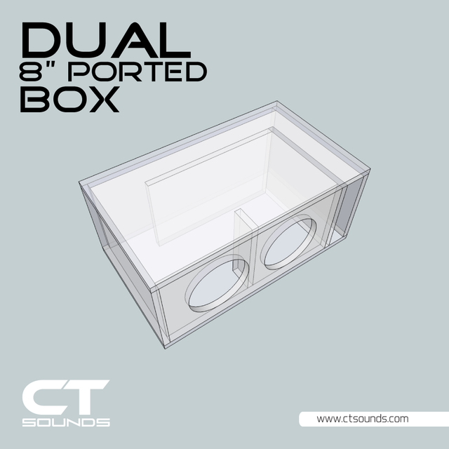 Dual 8 Inch Ported Subwoofer Box Design CT Sounds