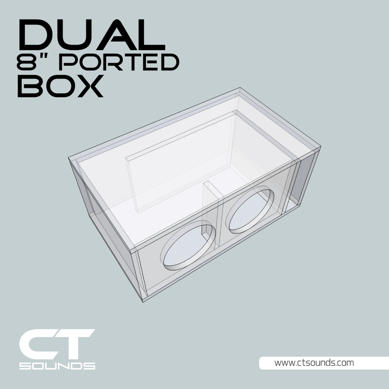 Dual 8 Inch Ported Subwoofer Box Design CT Sounds